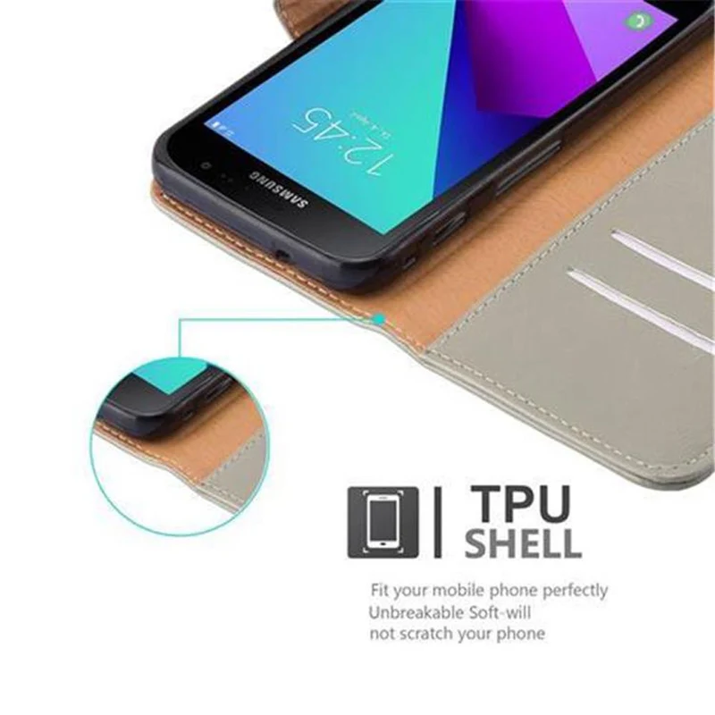 Cadorabo Hülle kompatibel mit Samsung Galaxy XCover 4 / XCover 4s Schutzhülle mit Magnetverschluss, Standfunktion und Kartenfach