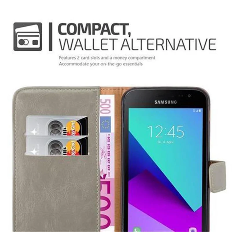 Cadorabo Hülle kompatibel mit Samsung Galaxy XCover 4 / XCover 4s Schutzhülle mit Magnetverschluss, Standfunktion und Kartenfach