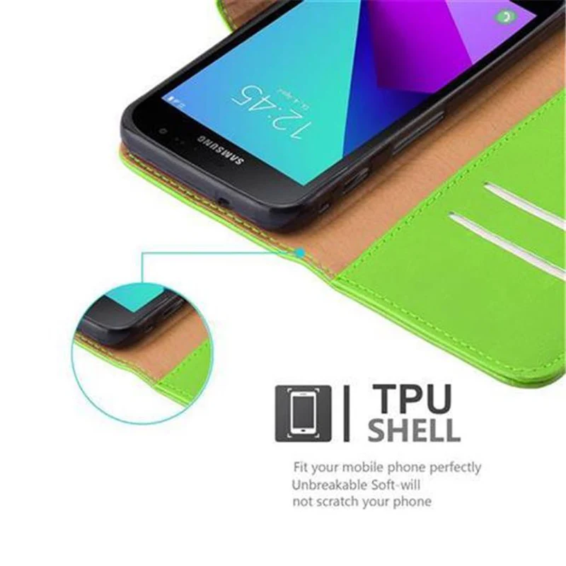 Cadorabo Hülle kompatibel mit Samsung Galaxy XCover 4 / XCover 4s Schutzhülle mit Magnetverschluss, Standfunktion und Kartenfach