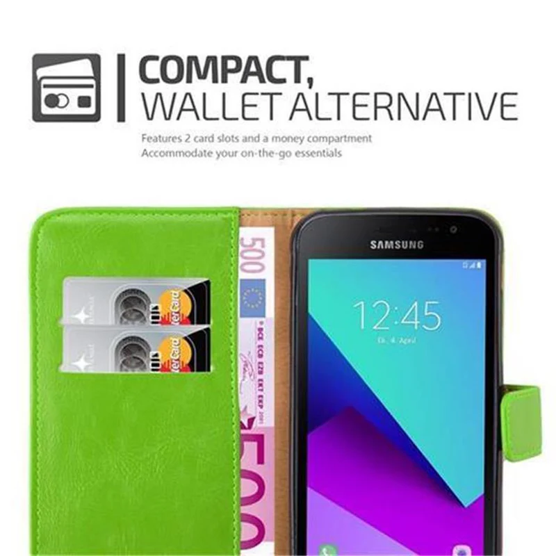 Cadorabo Hülle kompatibel mit Samsung Galaxy XCover 4 / XCover 4s Schutzhülle mit Magnetverschluss, Standfunktion und Kartenfach
