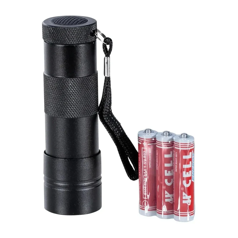 Stablampe 12 LED 20 Lumen Schwarz