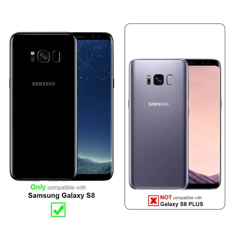Cadorabo Hülle kompatibel mit Samsung Galaxy S8 Schutzhülle aus flexiblem TPU Silikon