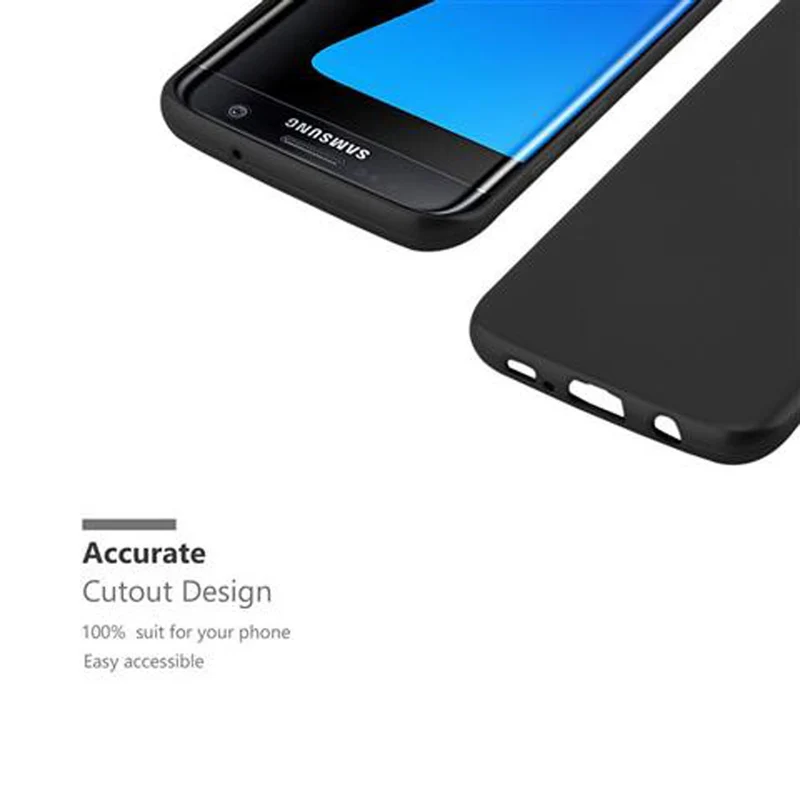 Cadorabo Hülle kompatibel mit Samsung Galaxy S7 EDGE Schutzhülle aus flexiblem TPU Silikon