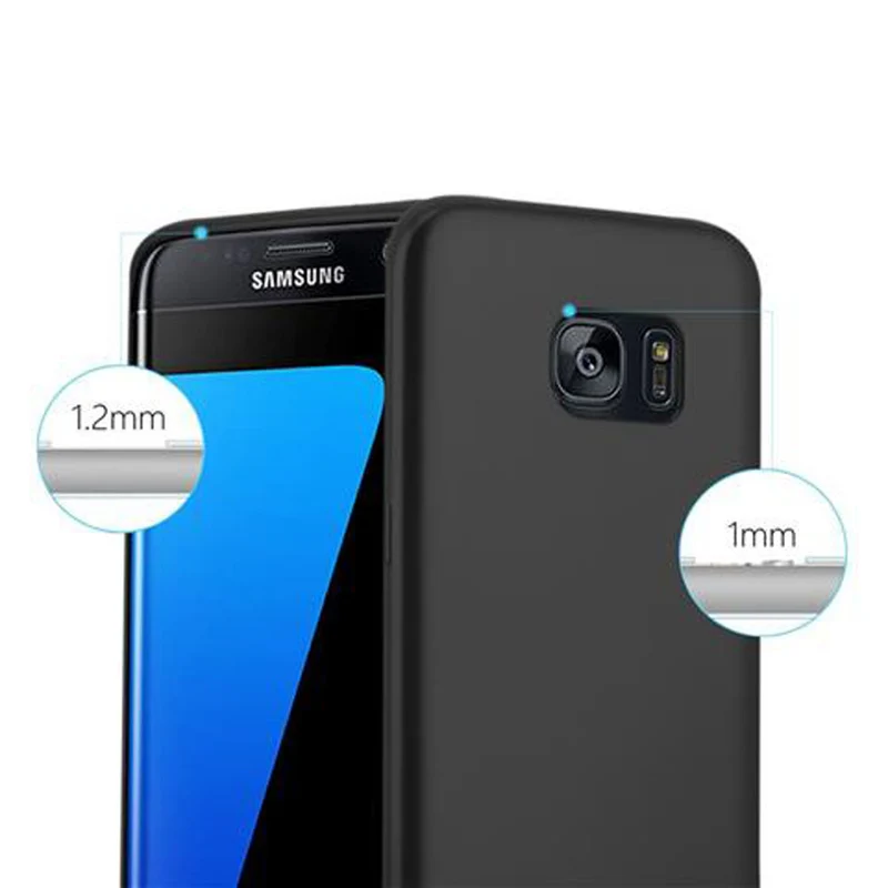 Cadorabo Hülle kompatibel mit Samsung Galaxy S7 EDGE Schutzhülle aus flexiblem TPU Silikon