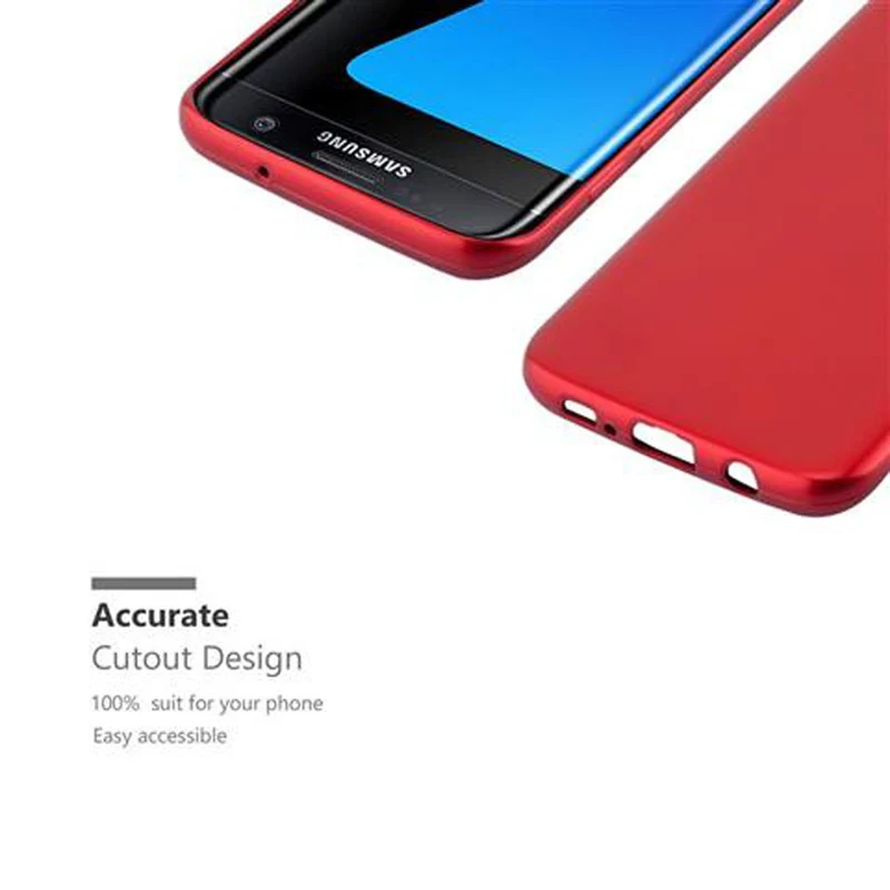 Cadorabo Hülle kompatibel mit Samsung Galaxy S7 EDGE Schutzhülle aus flexiblem TPU Silikon