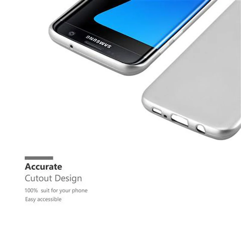 Cadorabo Hülle kompatibel mit Samsung Galaxy S7 EDGE Schutzhülle aus flexiblem TPU Silikon
