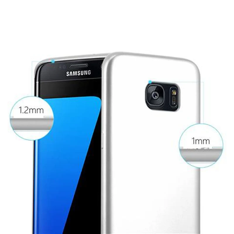 Cadorabo Hülle kompatibel mit Samsung Galaxy S7 EDGE Schutzhülle aus flexiblem TPU Silikon