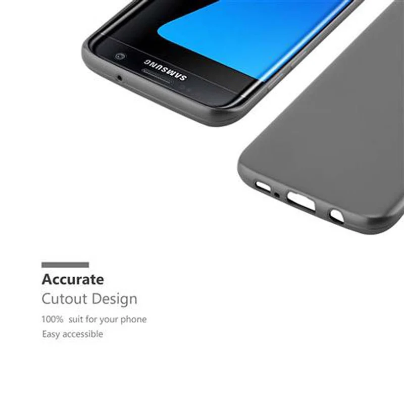 Cadorabo Hülle kompatibel mit Samsung Galaxy S7 EDGE Schutzhülle aus flexiblem TPU Silikon