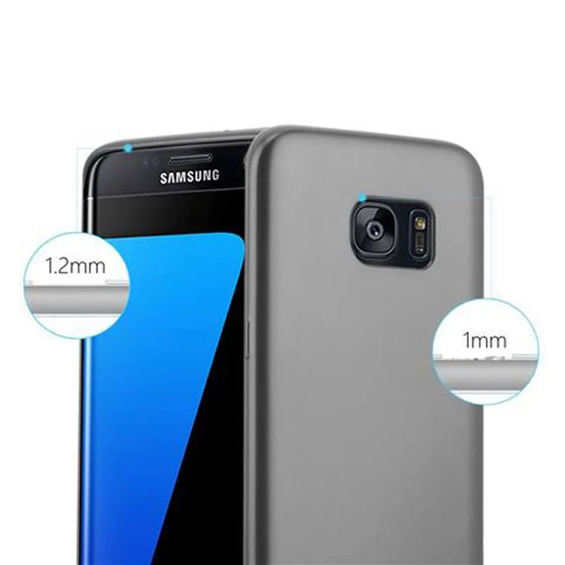 Cadorabo Hülle kompatibel mit Samsung Galaxy S7 EDGE Schutzhülle aus flexiblem TPU Silikon