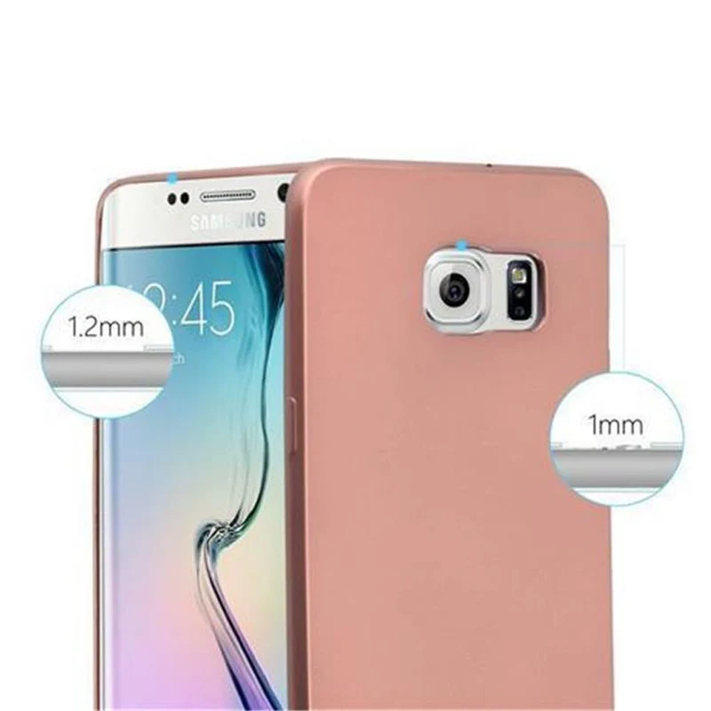 Cadorabo Hülle kompatibel mit Samsung Galaxy S6 EDGE PLUS Schutzhülle aus flexiblem TPU Silikon