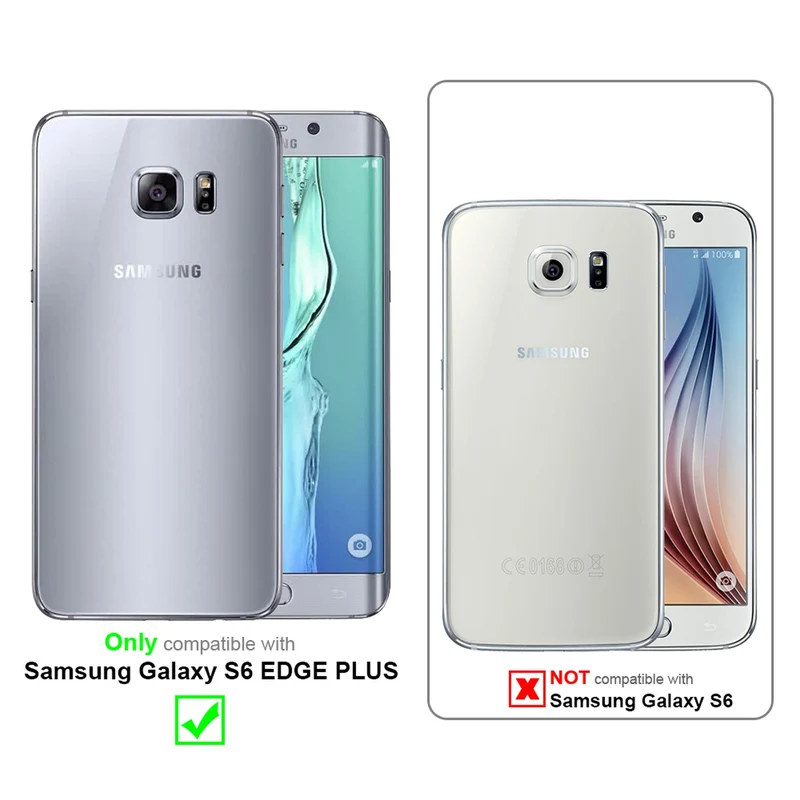 Cadorabo Hülle kompatibel mit Samsung Galaxy S6 EDGE PLUS Schutzhülle aus flexiblem TPU Silikon