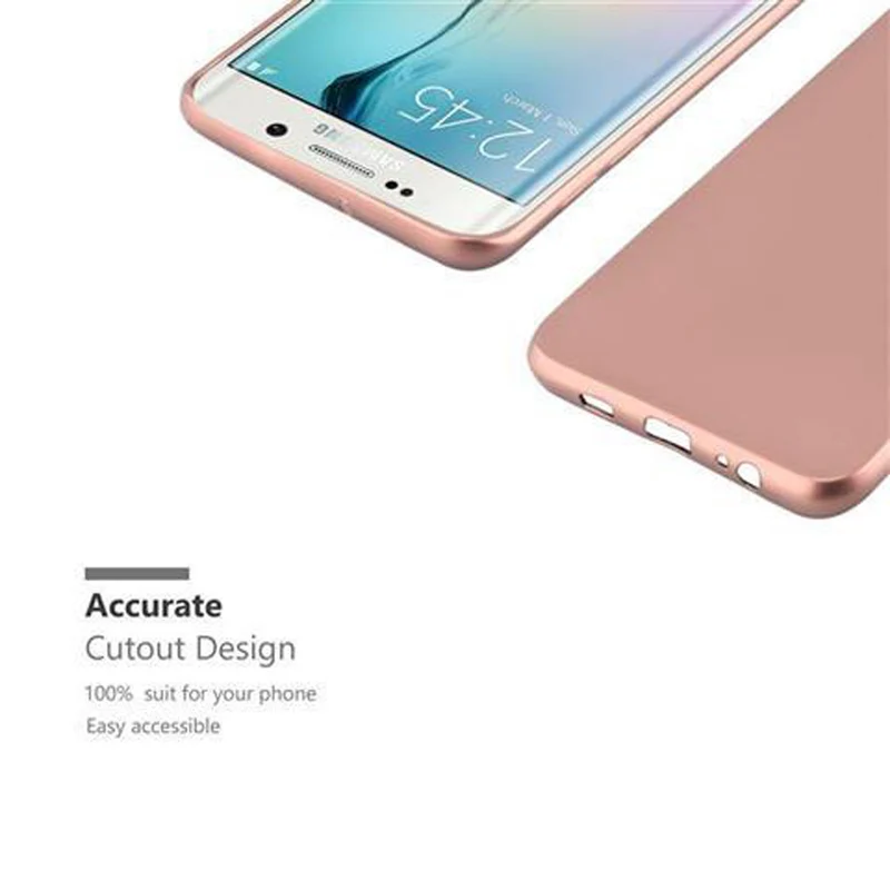 Cadorabo Hülle kompatibel mit Samsung Galaxy S6 EDGE PLUS Schutzhülle aus flexiblem TPU Silikon
