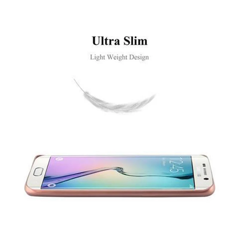 Cadorabo Hülle kompatibel mit Samsung Galaxy S6 EDGE Schutzhülle aus flexiblem TPU Silikon