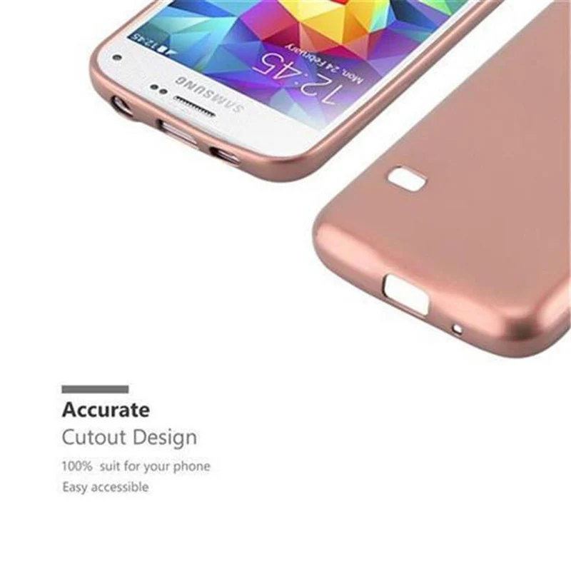 Cadorabo Hülle kompatibel mit Samsung Galaxy S5 MINI / S5 MINI DUOS Schutzhülle aus flexiblem TPU Silikon