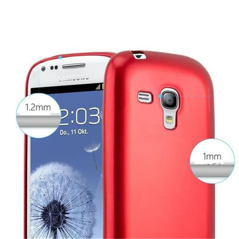 Cadorabo Hülle kompatibel mit Samsung Galaxy S3 MINI Schutzhülle aus flexiblem TPU Silikon