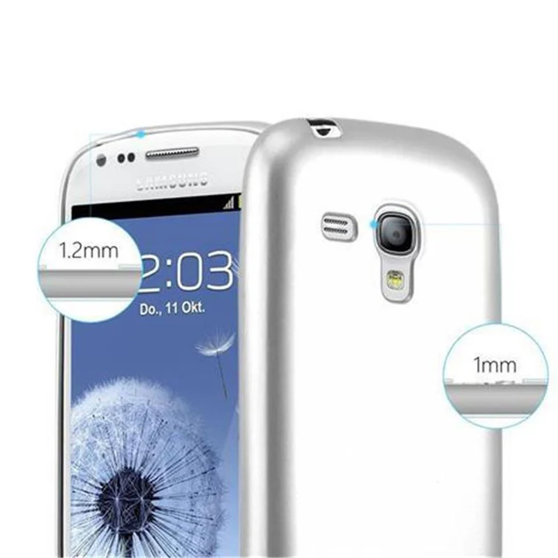 Cadorabo Hülle kompatibel mit Samsung Galaxy S3 MINI Schutzhülle aus flexiblem TPU Silikon