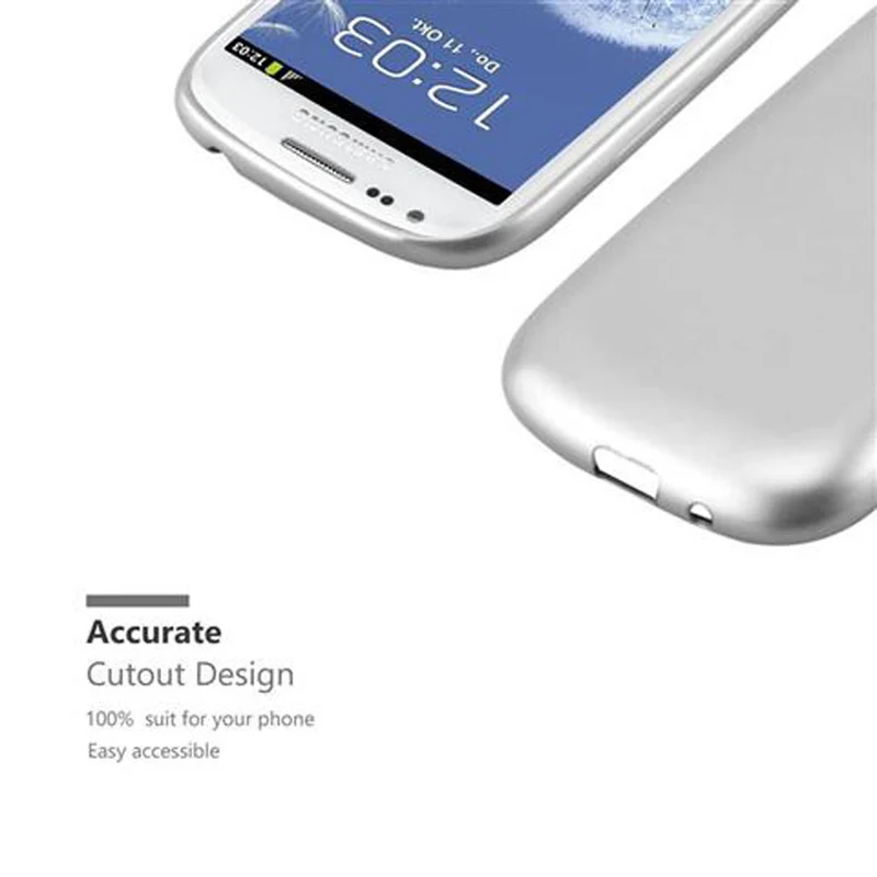 Cadorabo Hülle kompatibel mit Samsung Galaxy S3 MINI Schutzhülle aus flexiblem TPU Silikon