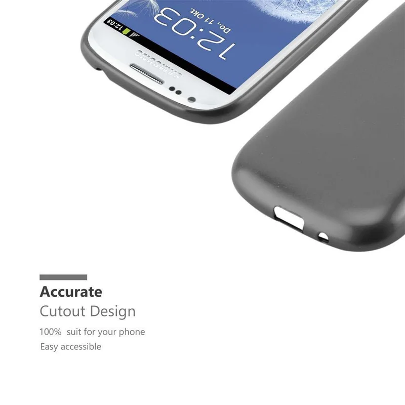 Cadorabo Hülle kompatibel mit Samsung Galaxy S3 MINI Schutzhülle aus flexiblem TPU Silikon