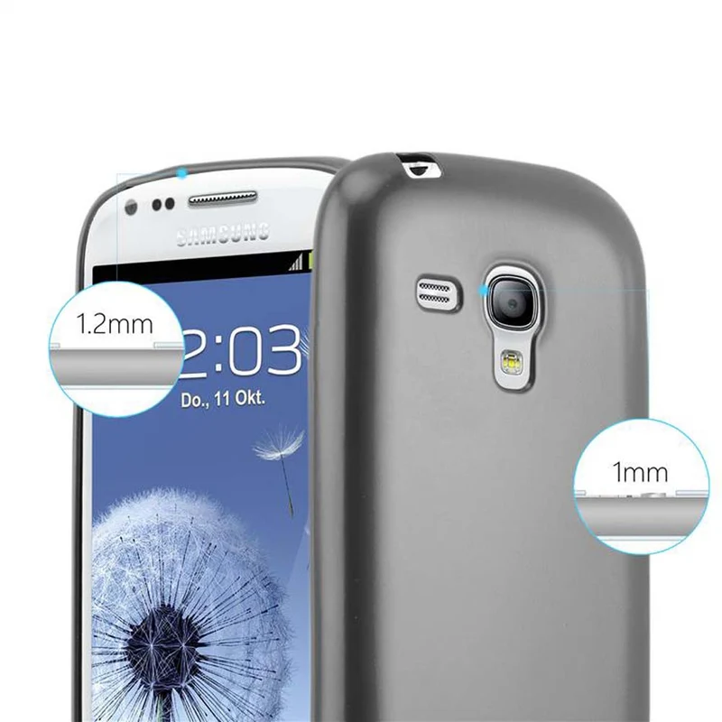Cadorabo Hülle kompatibel mit Samsung Galaxy S3 MINI Schutzhülle aus flexiblem TPU Silikon