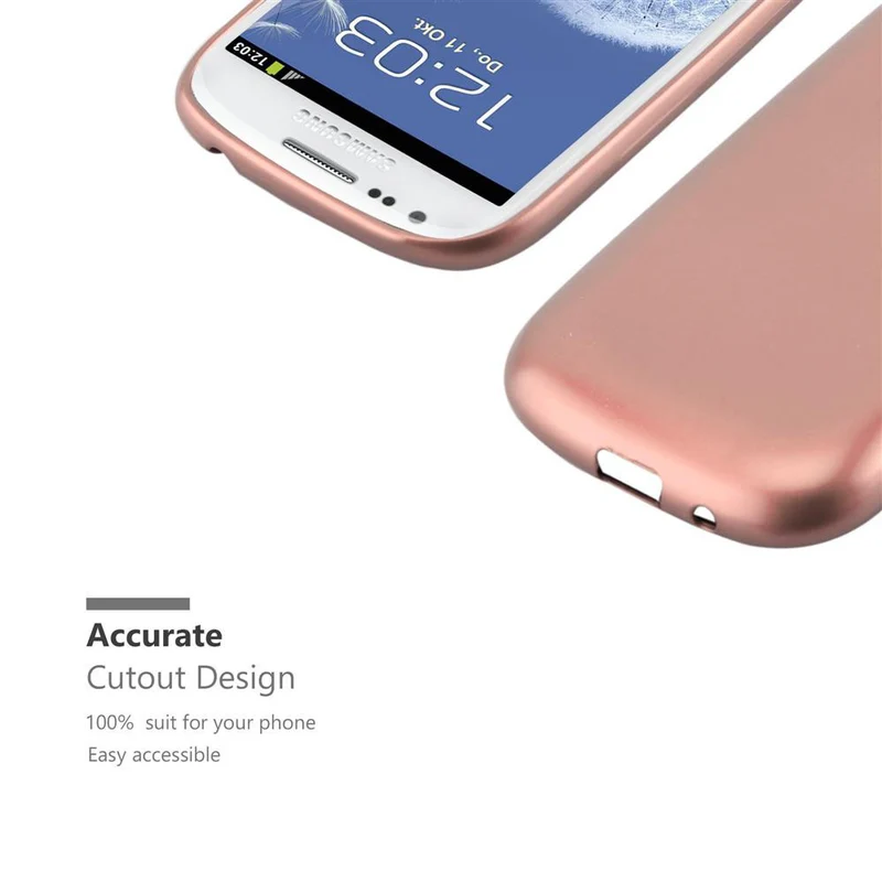 Cadorabo Hülle kompatibel mit Samsung Galaxy S3 / S3 NEO Schutzhülle aus flexiblem TPU Silikon