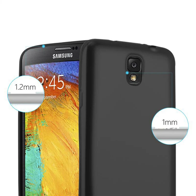 Cadorabo Hülle kompatibel mit Samsung Galaxy NOTE 3 Schutzhülle aus flexiblem TPU Silikon