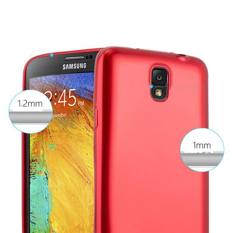 Cadorabo Hülle kompatibel mit Samsung Galaxy NOTE 3 Schutzhülle aus flexiblem TPU Silikon