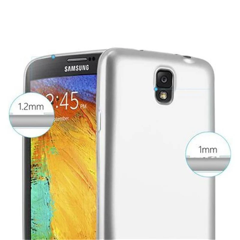 Cadorabo Hülle kompatibel mit Samsung Galaxy NOTE 3 Schutzhülle aus flexiblem TPU Silikon