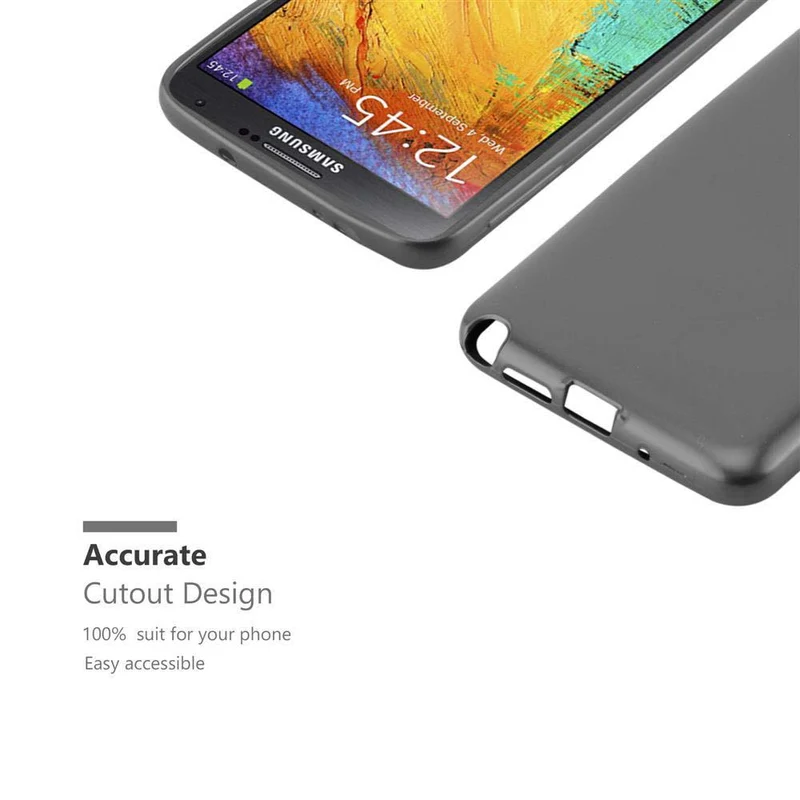 Cadorabo Hülle kompatibel mit Samsung Galaxy NOTE 3 Schutzhülle aus flexiblem TPU Silikon