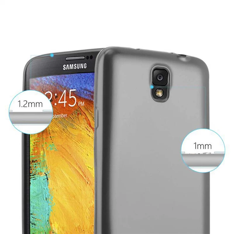 Cadorabo Hülle kompatibel mit Samsung Galaxy NOTE 3 Schutzhülle aus flexiblem TPU Silikon