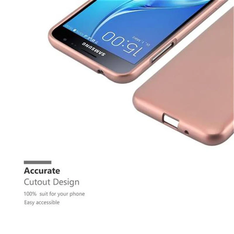 Cadorabo Hülle kompatibel mit Samsung Galaxy J3 2016 Schutzhülle aus flexiblem TPU Silikon