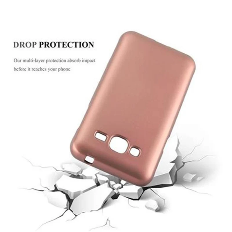 Cadorabo Hülle kompatibel mit Samsung Galaxy J3 2016 Schutzhülle aus flexiblem TPU Silikon
