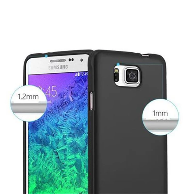 Cadorabo Hülle kompatibel mit Samsung Galaxy ALPHA Schutzhülle aus flexiblem TPU Silikon