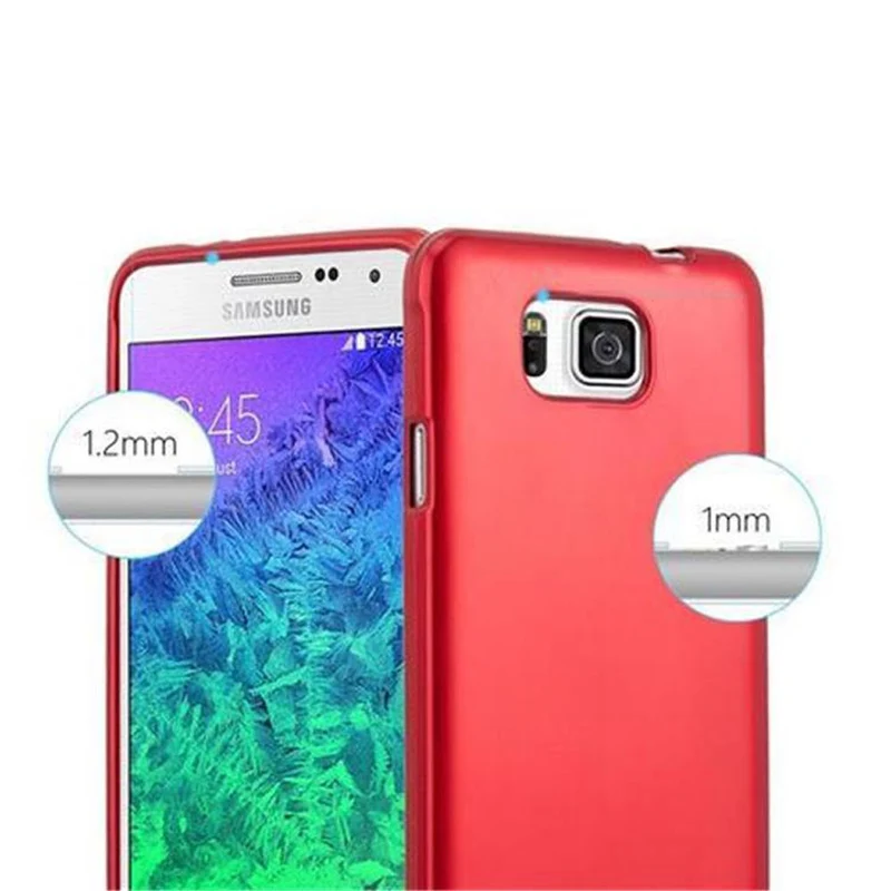 Cadorabo Hülle kompatibel mit Samsung Galaxy ALPHA Schutzhülle aus flexiblem TPU Silikon