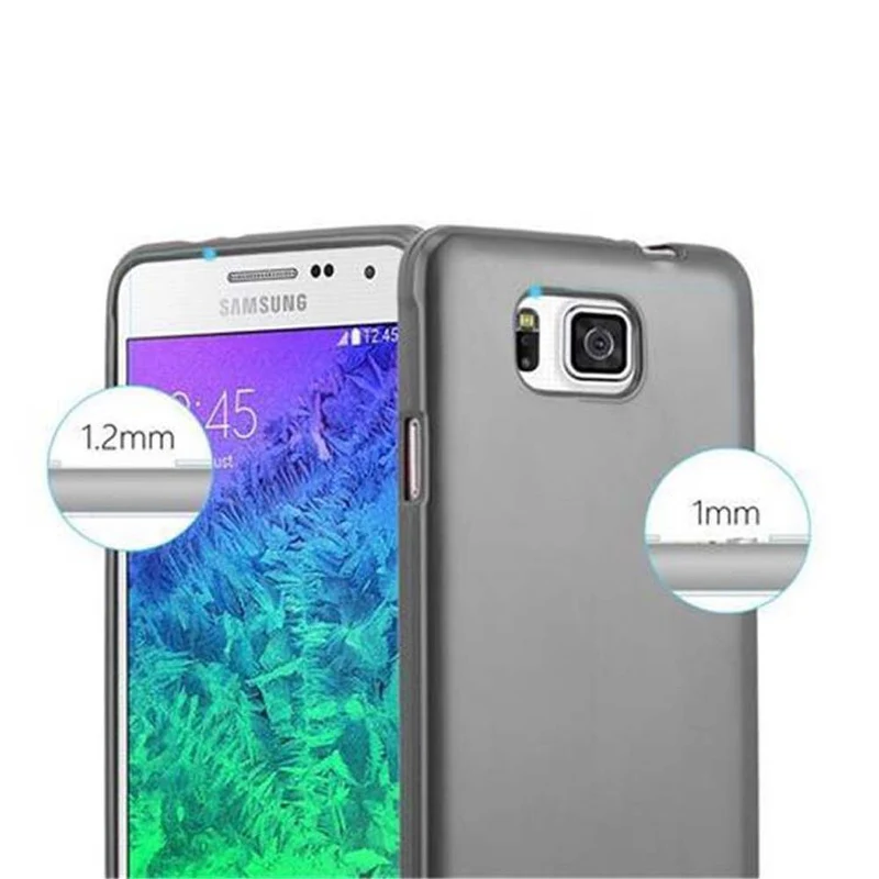 Cadorabo Hülle kompatibel mit Samsung Galaxy ALPHA Schutzhülle aus flexiblem TPU Silikon