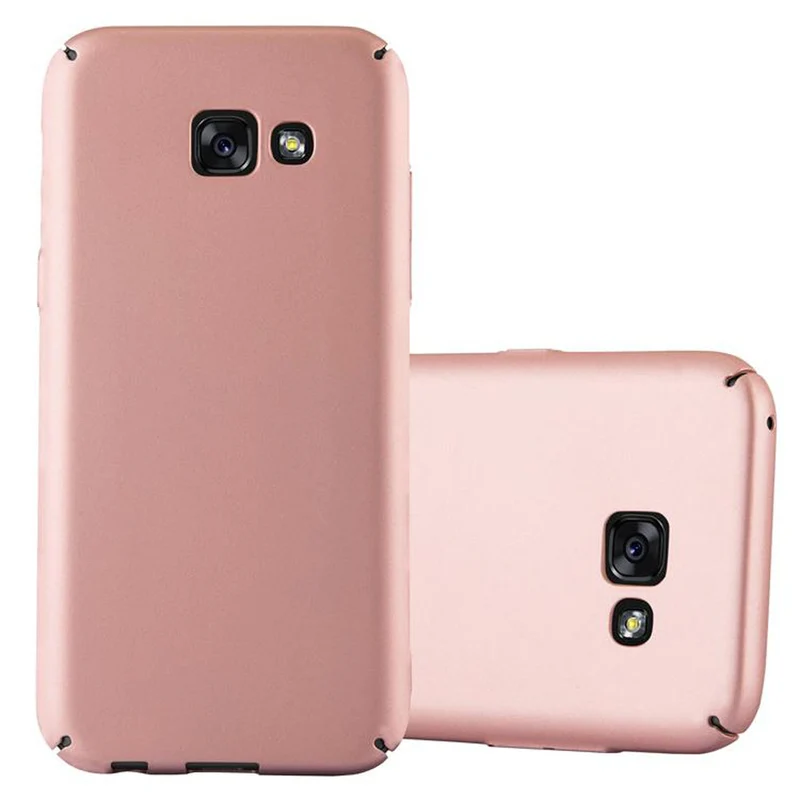 Cadorabo Hülle kompatibel mit Samsung Galaxy A5 2017 Hard Case Schutzhülle in Metall Optik gegen Kratzer und Stöße