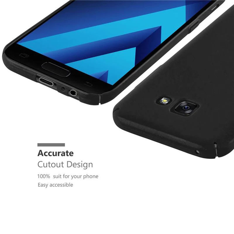 Cadorabo Hülle kompatibel mit Samsung Galaxy A5 2017 Hard Case Schutzhülle in Metall Optik gegen Kratzer und Stöße