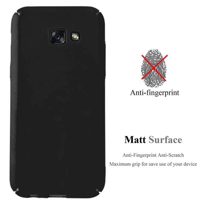 Cadorabo Hülle kompatibel mit Samsung Galaxy A5 2017 Hard Case Schutzhülle in Metall Optik gegen Kratzer und Stöße