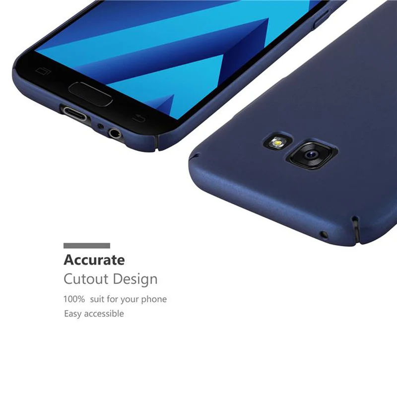 Cadorabo Hülle kompatibel mit Samsung Galaxy A5 2017 Hard Case Schutzhülle in Metall Optik gegen Kratzer und Stöße