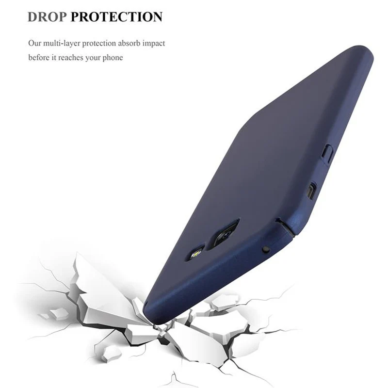 Cadorabo Hülle kompatibel mit Samsung Galaxy A5 2017 Hard Case Schutzhülle in Metall Optik gegen Kratzer und Stöße