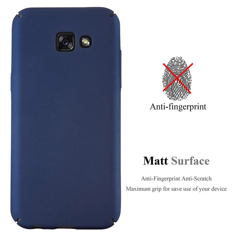 Cadorabo Hülle kompatibel mit Samsung Galaxy A5 2017 Hard Case Schutzhülle in Metall Optik gegen Kratzer und Stöße