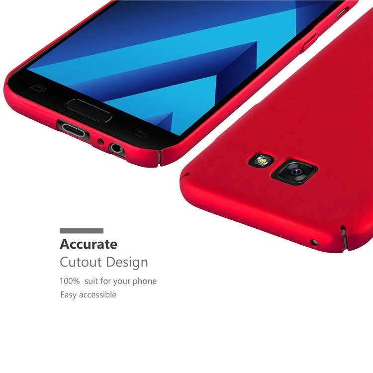 Cadorabo Hülle kompatibel mit Samsung Galaxy A5 2017 Hard Case Schutzhülle in Metall Optik gegen Kratzer und Stöße