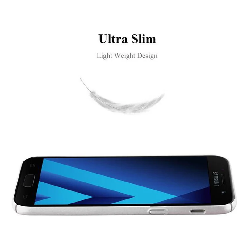 Cadorabo Hülle kompatibel mit Samsung Galaxy A5 2017 Hard Case Schutzhülle in Metall Optik gegen Kratzer und Stöße