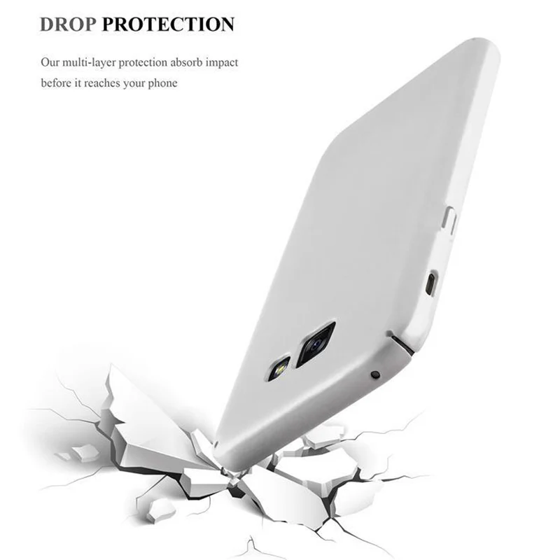 Cadorabo Hülle kompatibel mit Samsung Galaxy A5 2017 Hard Case Schutzhülle in Metall Optik gegen Kratzer und Stöße