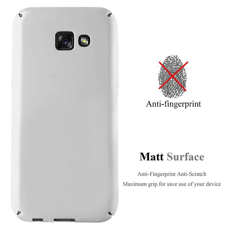 Cadorabo Hülle kompatibel mit Samsung Galaxy A5 2017 Hard Case Schutzhülle in Metall Optik gegen Kratzer und Stöße