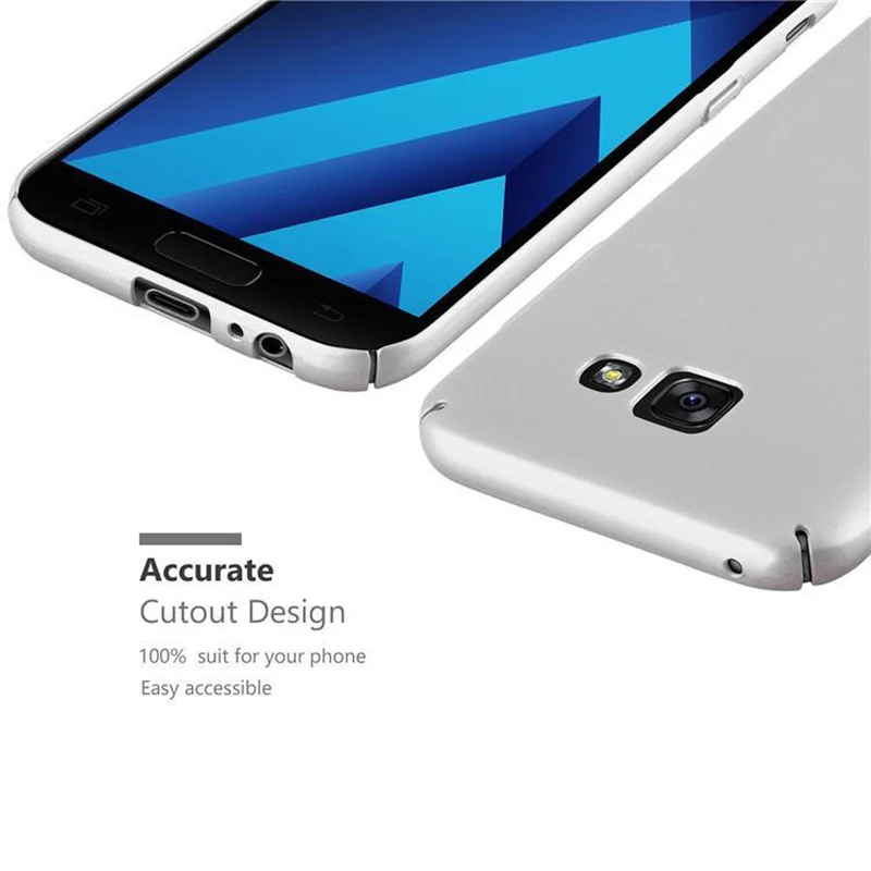Cadorabo Hülle kompatibel mit Samsung Galaxy A5 2017 Hard Case Schutzhülle in Metall Optik gegen Kratzer und Stöße