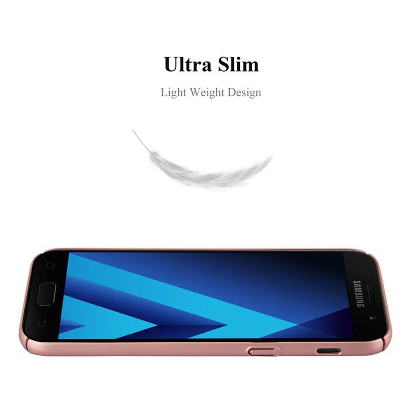 Cadorabo Hülle kompatibel mit Samsung Galaxy A5 2017 Hard Case Schutzhülle in Metall Optik gegen Kratzer und Stöße