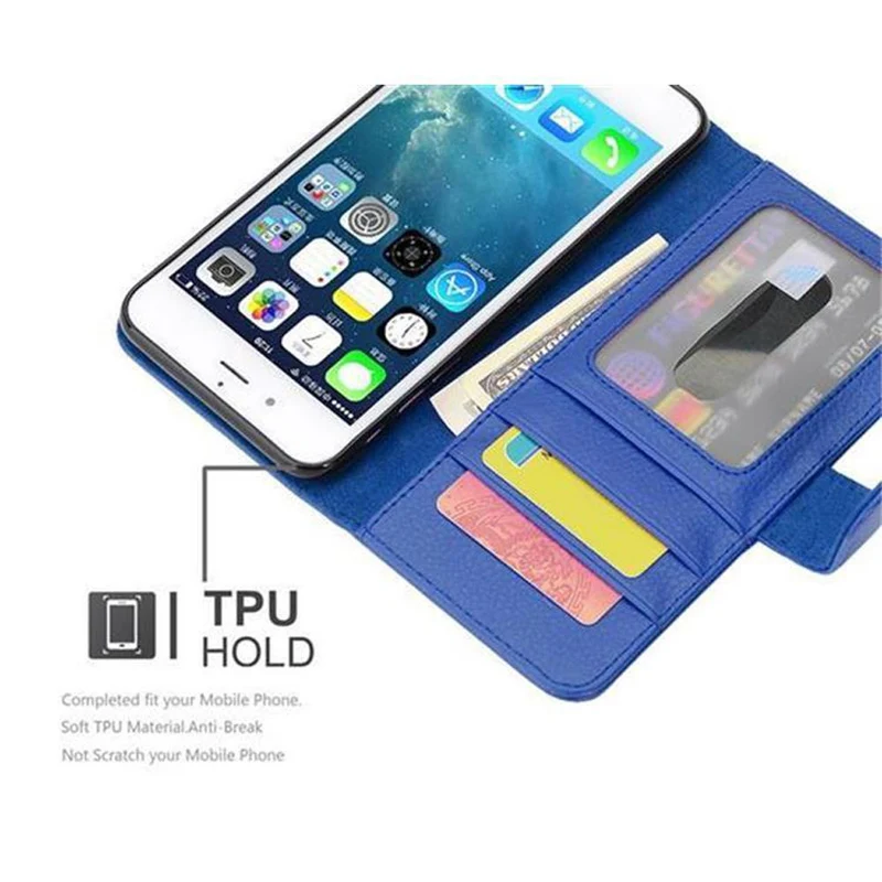 Cadorabo Hülle kompatibel mit Apple iPhone 7 / 7S / 8 / SE 2020 Schutzhülle mit Magnetverschluss und 3 Kartenfächern