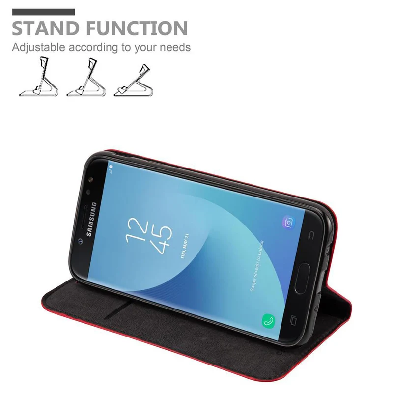Cadorabo Hülle kompatibel mit Samsung Galaxy J5 2017 / J5 PRO Schutzhülle mit Magnetverschluss, Standfunktion und Kartenfach