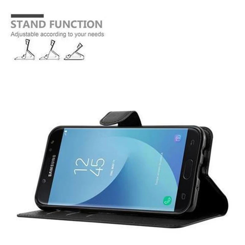 Cadorabo Hülle kompatibel mit Samsung Galaxy J7 2017 / J7 PRO Schutzhülle mit Magnetverschluss, Standfunktion und Kartenfach