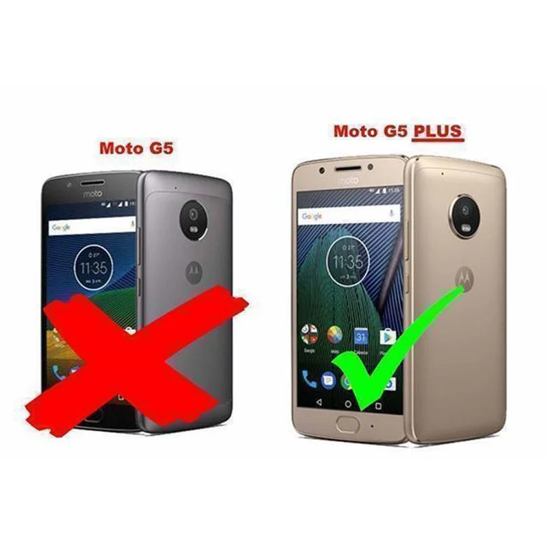Cadorabo Hülle kompatibel mit Motorola MOTO G5 PLUS Schutzhülle mit Magnetverschluss, Standfunktion und Kartenfach